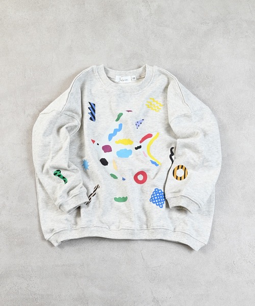 MARKEY'S（マーキーズ）の「【Subikiawa】別注プリントトレーナー（スウェット・キッズ・杢グレー/エメラルド/ホワイト系その他・130/120/100/95/90/80/110/140）」の2枚目の写真