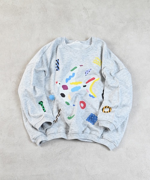 MARKEY'S（マーキーズ）の「【Subikiawa】別注プリントトレーナー（スウェット・キッズ・杢グレー/エメラルド/ホワイト系その他・130/120/100/95/90/80/110/140）」の3枚目の写真