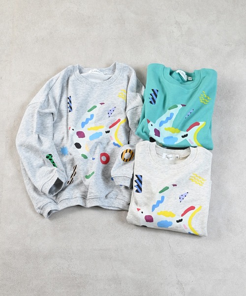 MARKEY'S（マーキーズ）の「【Subikiawa】別注プリントトレーナー（スウェット・キッズ・杢グレー/エメラルド/ホワイト系その他・130/120/100/95/90/80/110/140）」の4枚目の写真