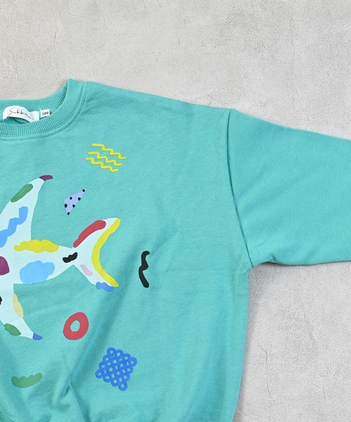 MARKEY'S（マーキーズ）の「【Subikiawa】別注プリントトレーナー（スウェット・キッズ・杢グレー/エメラルド/ホワイト系その他・130/120/100/95/90/80/110/140）」の11枚目の写真