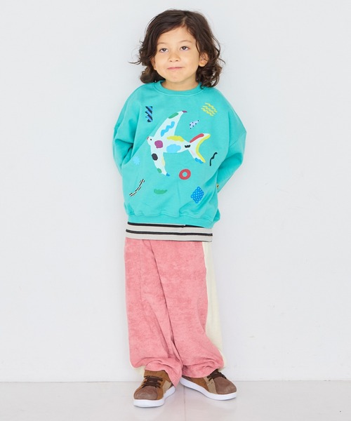 MARKEY'S（マーキーズ）の「【Subikiawa】別注プリントトレーナー（スウェット・キッズ・杢グレー/エメラルド/ホワイト系その他・130/120/100/95/90/80/110/140）」の6枚目の写真