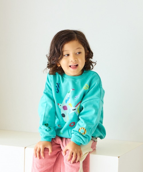 MARKEY'S（マーキーズ）の「【Subikiawa】別注プリントトレーナー（スウェット・キッズ・杢グレー/エメラルド/ホワイト系その他・130/120/100/95/90/80/110/140）」の9枚目の写真