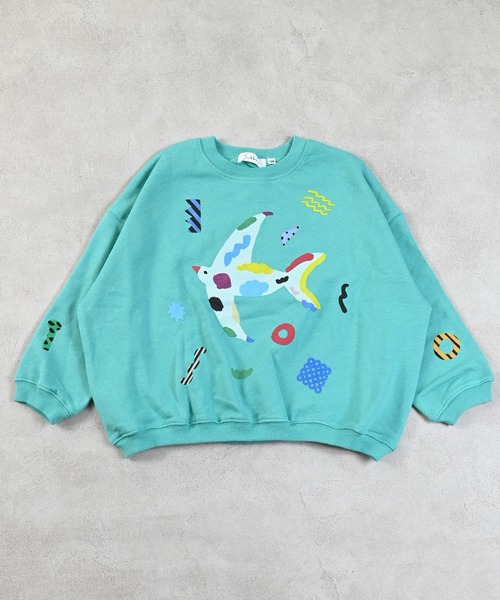 MARKEY'S（マーキーズ）の「【Subikiawa】別注プリントトレーナー（スウェット・キッズ・杢グレー/エメラルド/ホワイト系その他・130/120/100/95/90/80/110/140）」の17枚目の写真