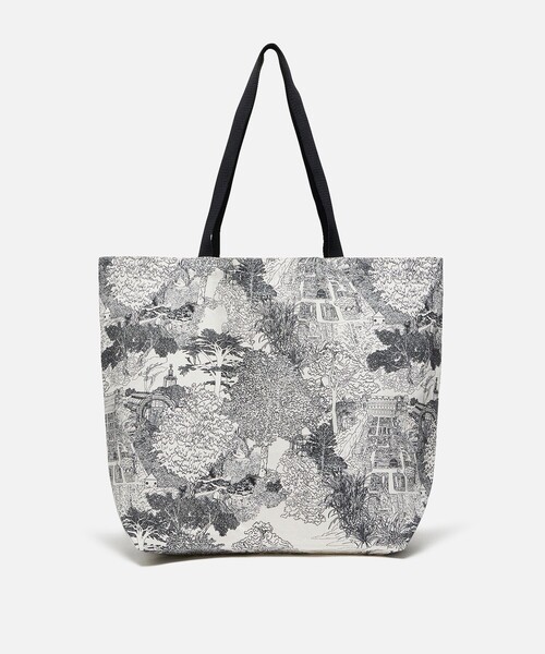 AIGLE（エーグル）の「【国立自然史博物館】 プリントキャンバストートバッグ / 大容量（トートバッグ・レディース・ホワイト/モスグリーン・FREE）」の7枚目の写真