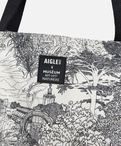 AIGLE（エーグル）の「【国立自然史博物館】 プリントキャンバストートバッグ / 大容量（トートバッグ・レディース・ホワイト/モスグリーン・FREE）」の8枚目の写真