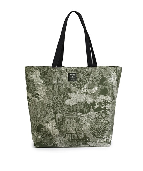 AIGLE（エーグル）の「【国立自然史博物館】 プリントキャンバストートバッグ / 大容量（トートバッグ・レディース・ホワイト/モスグリーン・FREE）」の10枚目の写真