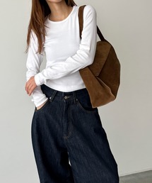 El mar コットンレーヨンリブロングTシャツ