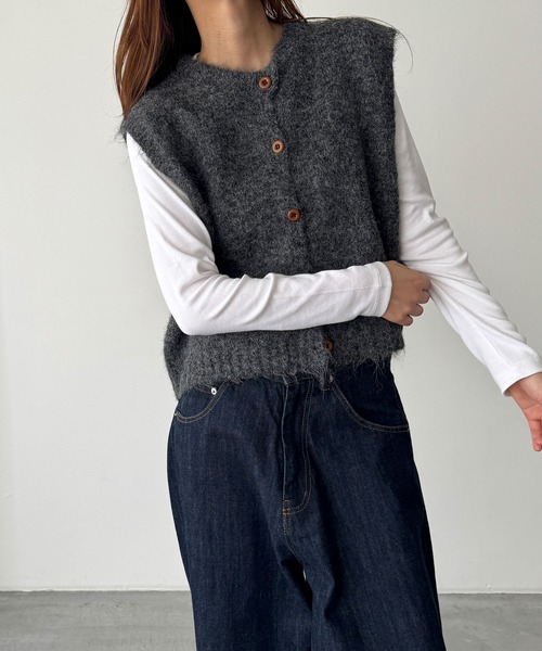 CANAL JEAN(キャナルジーン)の「El mar コットンレーヨンリブロングTシャツ(Tシャツ/カットソー・レディース・チャコールグレー/ブラック/ネイビー/ホワイト・ONE SIZE)」の8枚目の写真