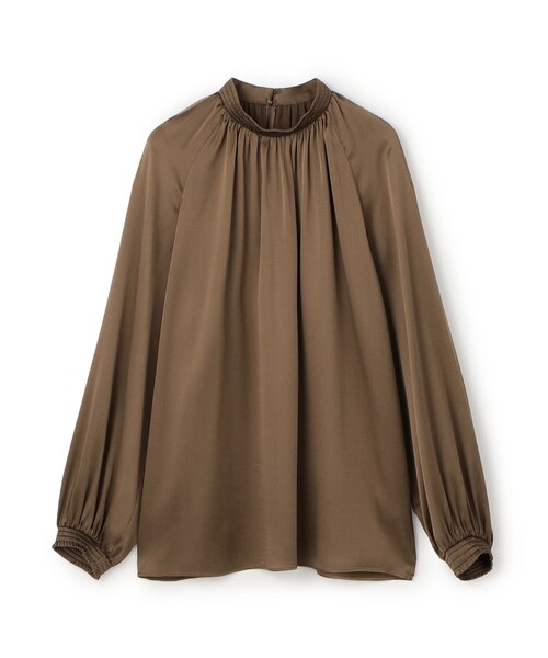 TOMORROWLAND collection シルクブラウス ウォッシャブルシルク シャーリングカラーブラウス（シャツ