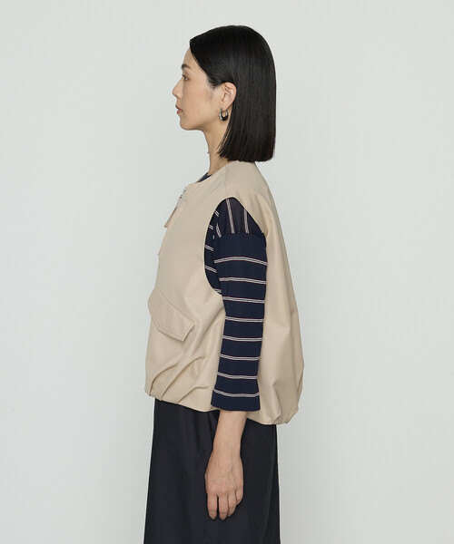 K.T KIYOKO TAKASE（キヨコタカセ）の「ツイル撥水 ベスト（ベスト・レディース・ベージュ/カーキ・FREE）」の14枚目の写真