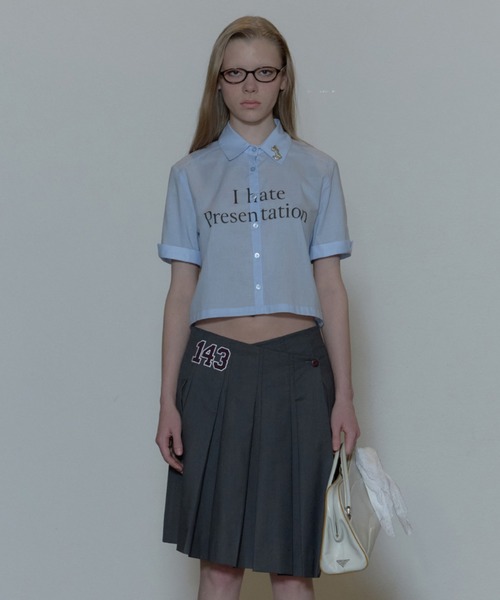 SCULPTOR(スカルプター)の「Status Summer Shirts(シャツ/ブラウス・レディース・ホワイト/ブルー・MEDIUM)」の2枚目の写真