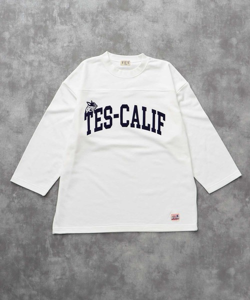 TES CALIF FOOT BALL T-SHIRT 9SLEEVE / フットボールTシャツ９分袖