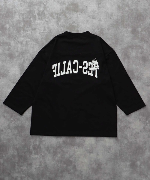 The Endless Summer（エンドレスサマー）の「TES CALIF FOOT BALL T-SHIRT 9SLEEVE / フットボールTシャツ  ９分袖（Tシャツ/カットソー・メンズ・ホワイト/ネイビー/ブラック/ワイン・SMALL/MEDIUM/LARGE/X-LARGE）」の10枚目の写真
