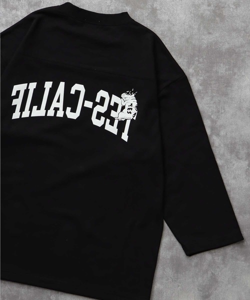The Endless Summer（エンドレスサマー）の「TES CALIF FOOT BALL T-SHIRT 9SLEEVE / フットボールTシャツ  ９分袖（Tシャツ/カットソー・メンズ・ホワイト/ネイビー/ブラック/ワイン・SMALL/MEDIUM/LARGE/X-LARGE）」の11枚目の写真