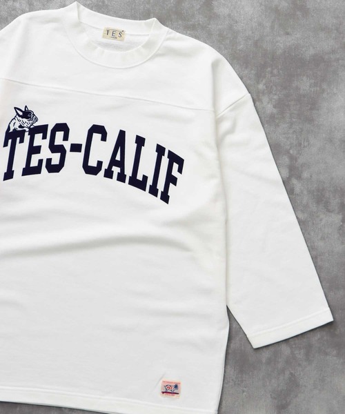 The Endless Summer（エンドレスサマー）の「TES CALIF FOOT BALL T-SHIRT 9SLEEVE / フットボールTシャツ  ９分袖（Tシャツ/カットソー・メンズ・ホワイト/ネイビー/ブラック/ワイン・SMALL/MEDIUM/LARGE/X-LARGE）」の6枚目の写真