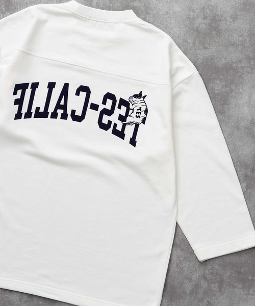 The Endless Summer（エンドレスサマー）の「TES CALIF FOOT BALL T-SHIRT 9SLEEVE / フットボールTシャツ  ９分袖（Tシャツ/カットソー・メンズ・ホワイト/ネイビー/ブラック/ワイン・SMALL/MEDIUM/LARGE/X-LARGE）」の7枚目の写真