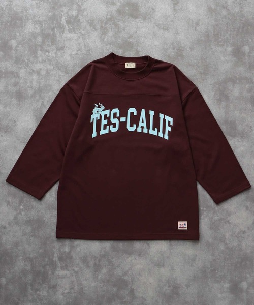 The Endless Summer（エンドレスサマー）の「TES CALIF FOOT BALL T-SHIRT 9SLEEVE / フットボールTシャツ  ９分袖（Tシャツ/カットソー・メンズ・ホワイト/ネイビー/ブラック/ワイン・SMALL/MEDIUM/LARGE/X-LARGE）」の14枚目の写真