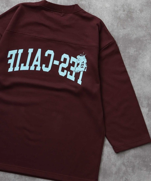 The Endless Summer（エンドレスサマー）の「TES CALIF FOOT BALL T-SHIRT 9SLEEVE / フットボールTシャツ  ９分袖（Tシャツ/カットソー・メンズ・ホワイト/ネイビー/ブラック/ワイン・SMALL/MEDIUM/LARGE/X-LARGE）」の16枚目の写真