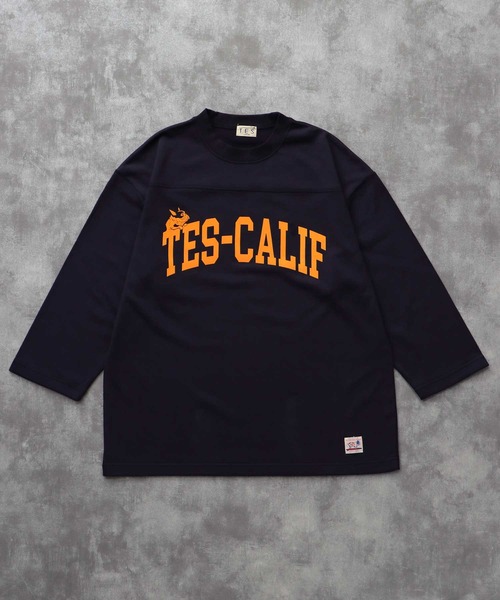 The Endless Summer（エンドレスサマー）の「TES CALIF FOOT BALL T-SHIRT 9SLEEVE / フットボールTシャツ  ９分袖（Tシャツ/カットソー・メンズ・ホワイト/ネイビー/ブラック/ワイン・SMALL/MEDIUM/LARGE/X-LARGE）」の19枚目の写真
