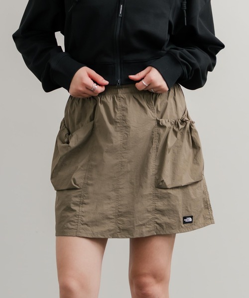 THE NORTH FACE(ザノースフェイス)の「THE NORTH FACE ザ・ノースフェイス W'S OBED SKIRT インパン付き台形カーゴミニスカート(スカート・レディース・ブラウン/カーキ/ブラック・L/M/S)」の3枚目の写真