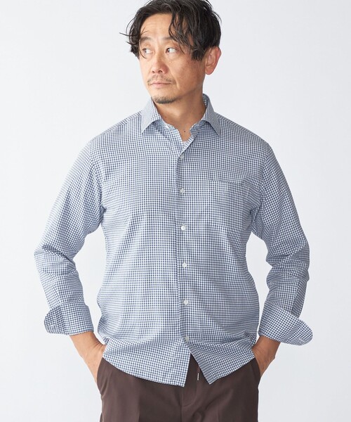 SHIPS(シップス)の「SHIPS: SMOOTH TEX ワイドカラー シャツ(シャツ/ブラウス・メンズ・ホワイト/ネイビー/トップグレー/コバルトブルー・MEDIUM/LARGE/SMALL/X-LARGE)」の4枚目の写真