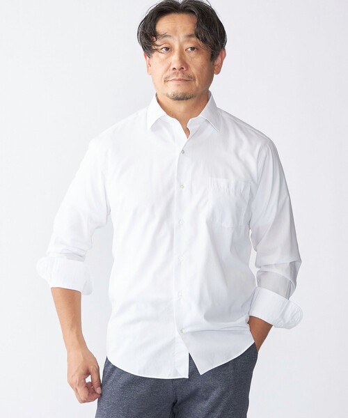 SHIPS(シップス)の「SHIPS: SMOOTH TEX ワイドカラー シャツ(シャツ/ブラウス・メンズ・ホワイト/ネイビー/トップグレー/コバルトブルー・MEDIUM/LARGE/SMALL/X-LARGE)」の18枚目の写真