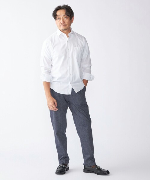 SHIPS(シップス)の「SHIPS: SMOOTH TEX ワイドカラー シャツ(シャツ/ブラウス・メンズ・ホワイト/ネイビー/トップグレー/コバルトブルー・MEDIUM/LARGE/SMALL/X-LARGE)」の5枚目の写真