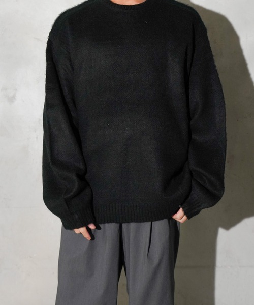 TOWNCRAFT（タウンクラフト）の「TOWNCRAFT / タウンクラフト SOLID SHAGGY CREW SWEATER 無地 ソリッド シャギー クルーセーター モヘアタッチ（ニット/セーター・メンズ・ブラック/チャコールグレー/ヘザーグレー/グリーン/ネイビー/ピンク・X-SMALL/SMALL/MEDIUM/LARGE）」の10枚目の写真