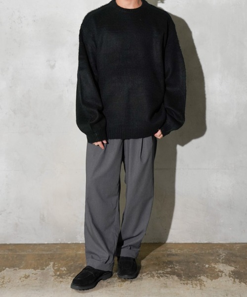 TOWNCRAFT（タウンクラフト）の「TOWNCRAFT / タウンクラフト SOLID SHAGGY CREW SWEATER 無地 ソリッド シャギー クルーセーター モヘアタッチ（ニット/セーター・メンズ・ブラック/チャコールグレー/ヘザーグレー/グリーン/ネイビー/ピンク・X-SMALL/SMALL/MEDIUM/LARGE）」の11枚目の写真