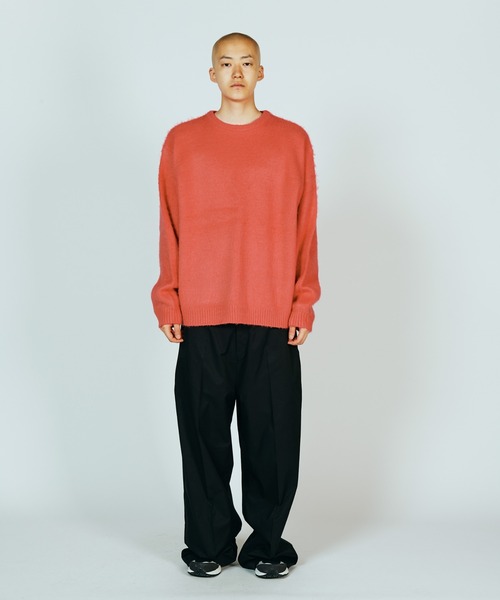 TOWNCRAFT（タウンクラフト）の「TOWNCRAFT / タウンクラフト SOLID SHAGGY CREW SWEATER 無地 ソリッド シャギー クルーセーター モヘアタッチ（ニット/セーター・メンズ・ブラック/チャコールグレー/ヘザーグレー/グリーン/ネイビー/ピンク・X-SMALL/SMALL/MEDIUM/LARGE）」の14枚目の写真