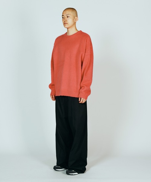 TOWNCRAFT（タウンクラフト）の「TOWNCRAFT / タウンクラフト SOLID SHAGGY CREW SWEATER 無地 ソリッド シャギー クルーセーター モヘアタッチ（ニット/セーター・メンズ・ブラック/チャコールグレー/ヘザーグレー/グリーン/ネイビー/ピンク・X-SMALL/SMALL/MEDIUM/LARGE）」の15枚目の写真