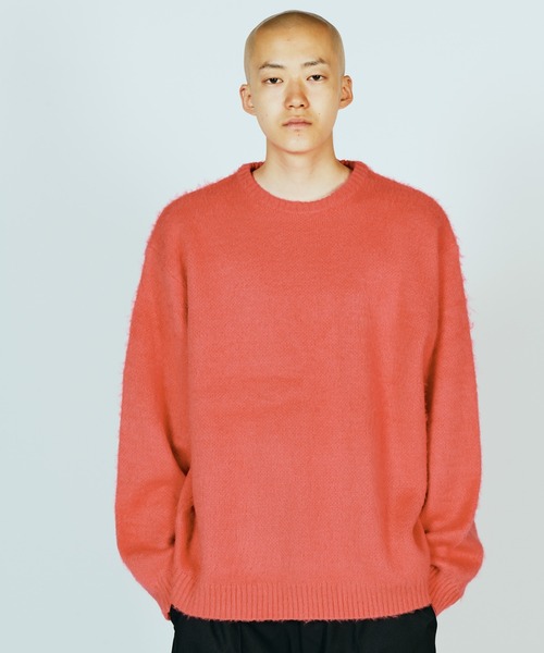 TOWNCRAFT（タウンクラフト）の「TOWNCRAFT / タウンクラフト SOLID SHAGGY CREW SWEATER 無地 ソリッド シャギー クルーセーター モヘアタッチ（ニット/セーター・メンズ・ブラック/チャコールグレー/ヘザーグレー/グリーン/ネイビー/ピンク・X-SMALL/SMALL/MEDIUM/LARGE）」の19枚目の写真
