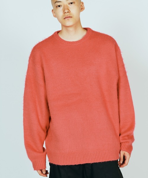 TOWNCRAFT（タウンクラフト）の「TOWNCRAFT / タウンクラフト SOLID SHAGGY CREW SWEATER 無地 ソリッド シャギー クルーセーター モヘアタッチ（ニット/セーター・メンズ・ブラック/チャコールグレー/ヘザーグレー/グリーン/ネイビー/ピンク・X-SMALL/SMALL/MEDIUM/LARGE）」の20枚目の写真