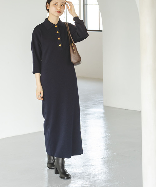 【新品】NOBLEワンピース 楽天市場】【SALE／50%OFF】VネックソフトAラインワンピース