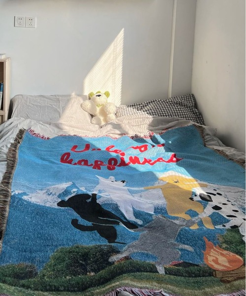 Made in I（メイドインアイ）の「Dog Paradise Tapestry Blanket（ブランケット・レディース・ブルー系その他/グリーン系その他・FREE）」の20枚目の写真