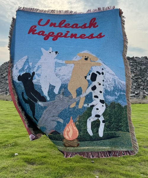 Dog Paradise Tapestry Blanket（ブランケット）｜Made in I（メイド