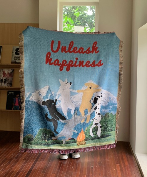 Made in I（メイドインアイ）の「Dog Paradise Tapestry Blanket（ブランケット・レディース・ブルー系その他/グリーン系その他・FREE）」の19枚目の写真