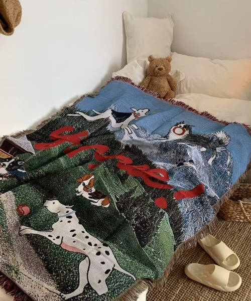 Dog Paradise Tapestry Blanket（ブランケット）｜Made in I（メイド