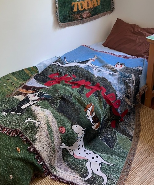 Made in I（メイドインアイ）の「Dog Paradise Tapestry Blanket（ブランケット・レディース・ブルー系その他/グリーン系その他・FREE）」の14枚目の写真