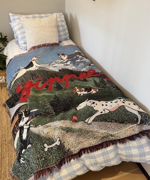 Made in I（メイドインアイ）の「Dog Paradise Tapestry Blanket（ブランケット・レディース・ブルー系その他/グリーン系その他・FREE）」の15枚目の写真