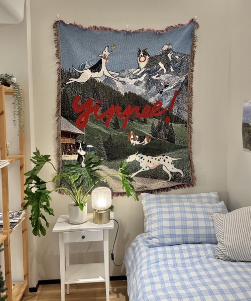 Made in I（メイドインアイ）の「Dog Paradise Tapestry Blanket（ブランケット・レディース・ブルー系その他/グリーン系その他・FREE）」の10枚目の写真