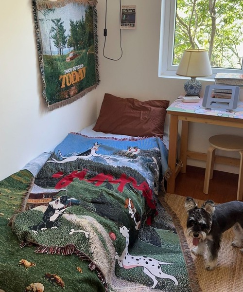 Made in I（メイドインアイ）の「Dog Paradise Tapestry Blanket（ブランケット・レディース・ブルー系その他/グリーン系その他・FREE）」の12枚目の写真