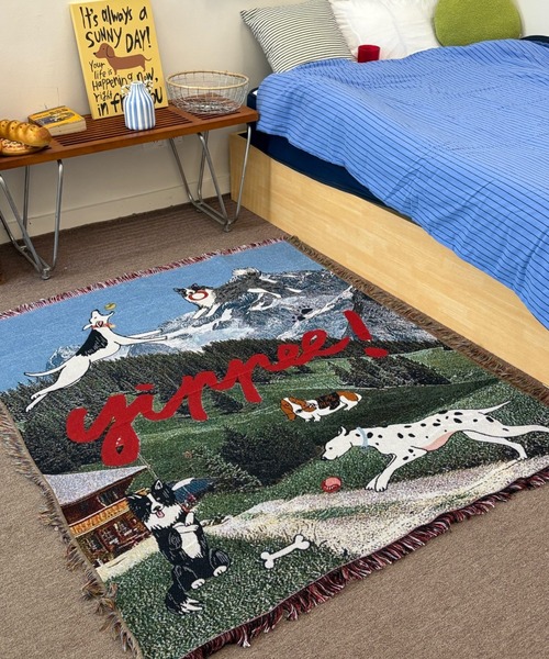 Made in I（メイドインアイ）の「Dog Paradise Tapestry Blanket（ブランケット・レディース・ブルー系その他/グリーン系その他・FREE）」の8枚目の写真