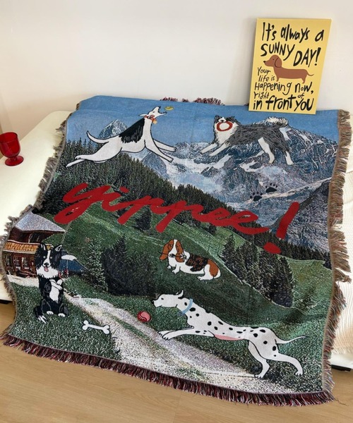 Dog Paradise Tapestry Blanket（ブランケット）｜Made in I（メイド