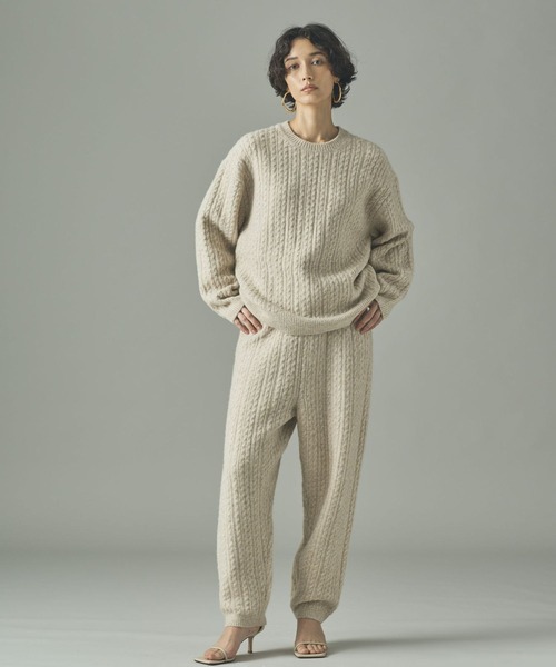 Curensology(カレンソロジー)/シャギーケーブルニットパンツ（その他