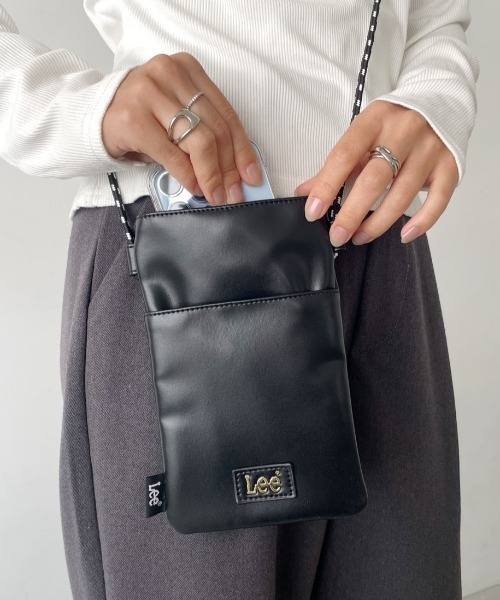 Lee/リー フェイクレザー ミニショルダー/スマホショルダー/メタル