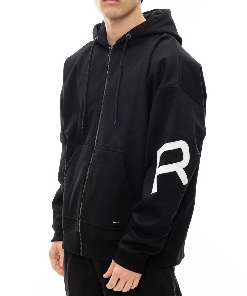 RVCA(ルーカ)の「【RVCA/ルーカ】24AW FAKE RVCA ZIP HD/バックプリントビッグロゴジップアップパーカー・フーディー(パーカー・メンズ・ブラック・MEDIUM)」の3枚目の写真