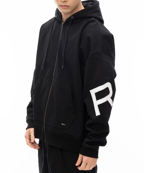 RVCA(ルーカ)の「【RVCA/ルーカ】24AW FAKE RVCA ZIP HD/バックプリントビッグロゴジップアップパーカー・フーディー(パーカー・メンズ・ブラック・MEDIUM)」の4枚目の写真