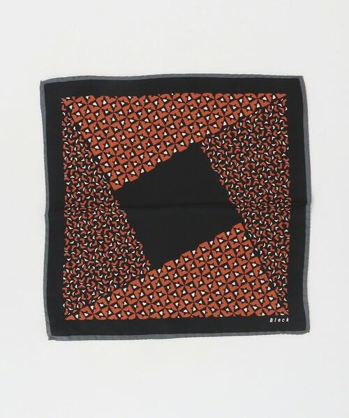 green label relaxing（グリーンレーベルリラクシング）の「＜Bleck＞ジオメトリック ツイル ポケットチーフ（ポケットチーフ・メンズ・ベージュ/ブラック・FREE）」の3枚目の写真