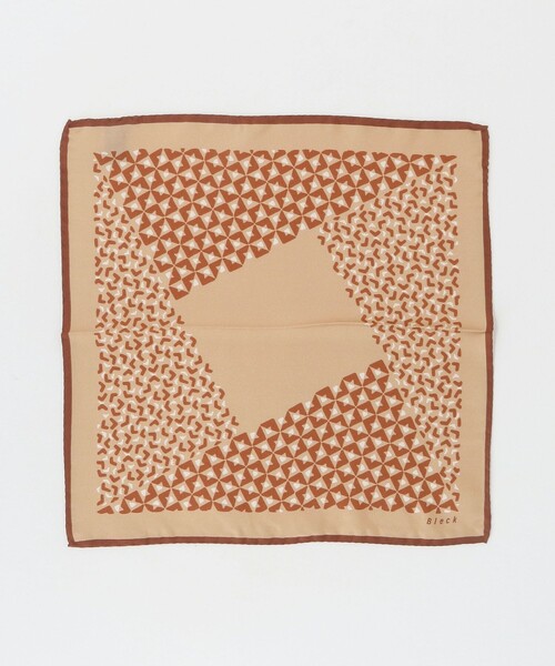 green label relaxing（グリーンレーベルリラクシング）の「＜Bleck＞ジオメトリック ツイル ポケットチーフ（ポケットチーフ・メンズ・ベージュ/ブラック・FREE）」の7枚目の写真